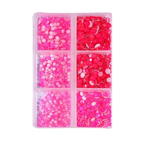 Bulk Flatback Strasssteine, Kristall Hotfix, 1440 stücke Glitter Neon Hot Fix Strass Strass Diamant DIY Nähzubehör Kristalle Diamantes(Rose box,SS8)