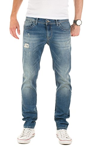 WOTEGA Herren Jeans Pete Destroyed Slim, Blue (Tradewinds 154307), W32/L34