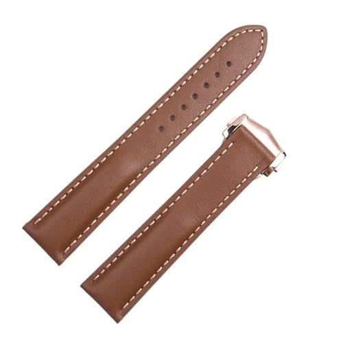 OPKDE Hochwertiges Uhrenarmband aus echtem französischem Nappa-Rindsleder, für Omega-Armband, 20 mm, 21 mm, DE VILLE AT150, bequem für Seamaster 300 Uhrenarmband, 21 mm, Achat