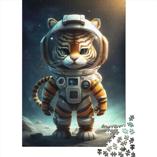 1000-teiliges Puzzle für Erwachsene Teenager, Astronauten-Weltraumtiger, Puzzle für Erwachsene und Teenager, Weihnachts- und Geburtstagsgeschenk für Erwachsene und Teenager (Größe: 75 x 50 cm)