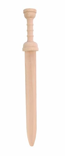 VAH - Stabiles Holz-Römer-Schwert für den Legionär, Gladius Aurelius - Länge 48cm - [Naturbelassen | Ideal zum Bemalen | Made in Germany]