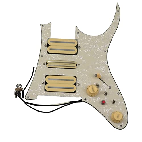 Geladenes Gitarren-Pickguard Vorverdrahtete Pickguard Gitarre Pickups Humbucker Pickups Alnico 5 HSH 4C. Kabelbaum Push-Pull Single Cut Set