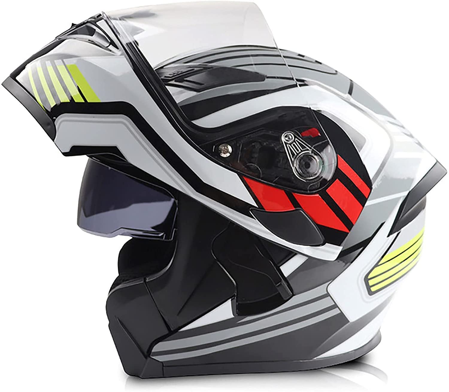 Motorradhelm Klapphelme Damen Und Herren,DOT/ECE-Zertifizierter Helme Erwachsene Motorrad Modularer Integralhelm Mit Doppelvisier Roller-Helm Mofa-Helm Scooter-Helm Sturzhelm