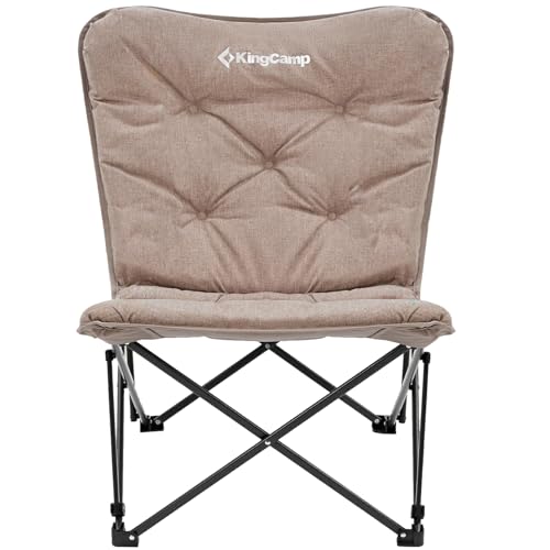 KingCamp Campingstuhl Lindon Relax Schmetterlingsstuhl Lounge Stuhl Stahl 136kg Cappuccino