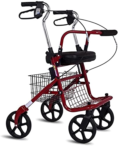 Rollator Walker Gehgestell Standard Lauflernhilfe Rollator für ältere Menschen – Aluminium klappbar Gehhilfe höhenverstellbar Mobilität Gehhilfe Teilen