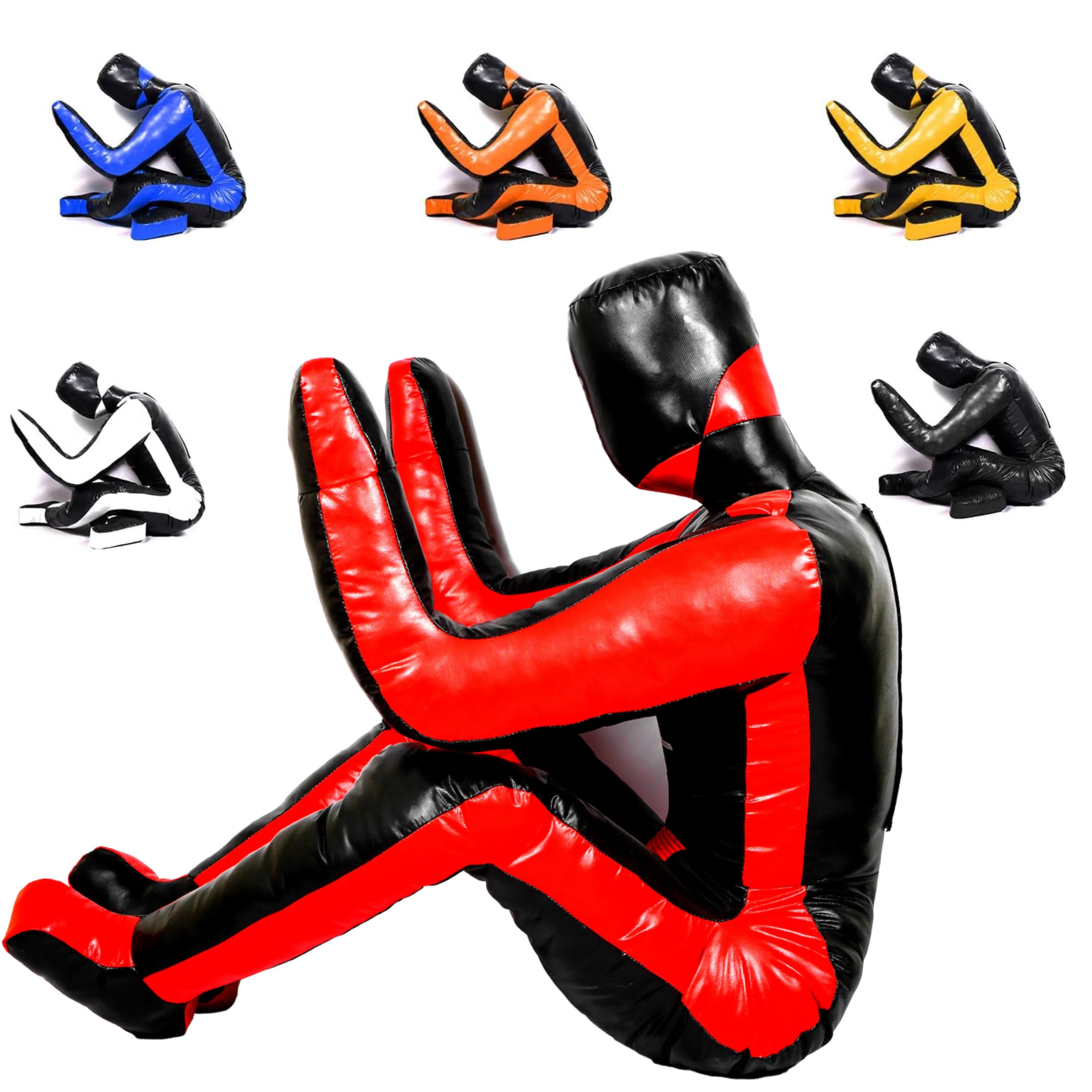 DAAN MMA Grappling Dummy ideal für brasilianische Jiu-Jitsu, Wrestling, MMA und Kampfsport, brasilianische JIU Jitsu Eintragung, Selbstverteidigungs-Training, Vinyl, 180 cm, ungefüllt, Schwarz