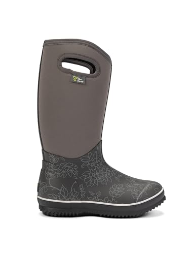 TwoTracks Neoprenstiefel Pia Grau Hoch (Grau, EU Schuhgrößensystem, Erwachsene, Damen, Numerisch, M, 40)