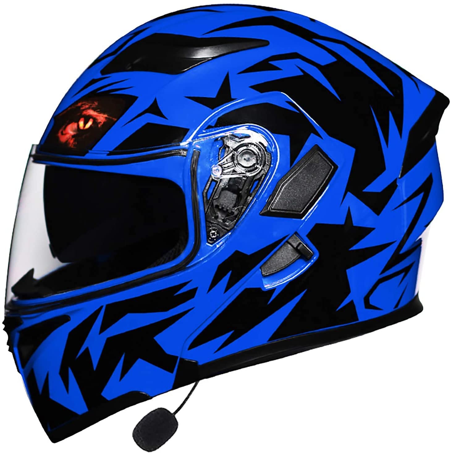 Bluetooth Klapphelme Motorradhelm,Modularer Integralhelme Motorradhelme Anti-Fog Doppelvisier Motorrad-Helm Roller-Helm Scooter-Helm Mofa-Helm,ECE Zertifiziert (Color : G, Größe : XXXL)