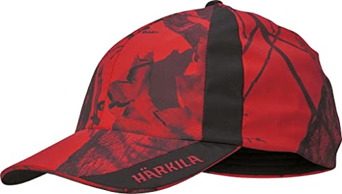 Härkila Moose Hunter 2.0 Safety Kappe - Jagdcap rot mit Bruchlasche windabweisend - Jagdkappe in Mossy Oak® Red Blaze-Camouflage