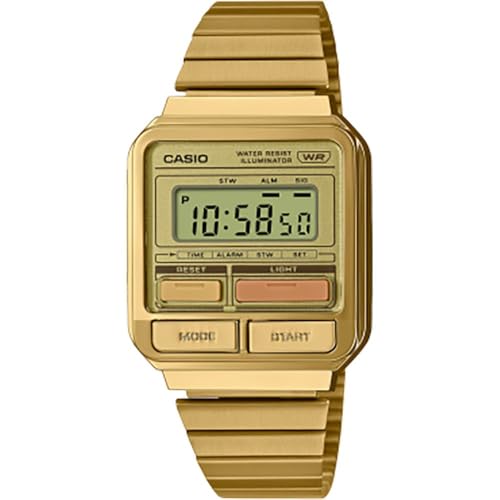 Casio Vintage Unisex Uhr A120WEG-9AEF Digital Gold IP Finish