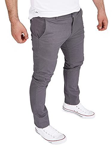 WOTEGA Chino Herren Hosen Glenn Graue Beamten Stoffhose Herren Chinohose für Männer mit Stretch, Grau (Iron Gate 193910), W38/L30