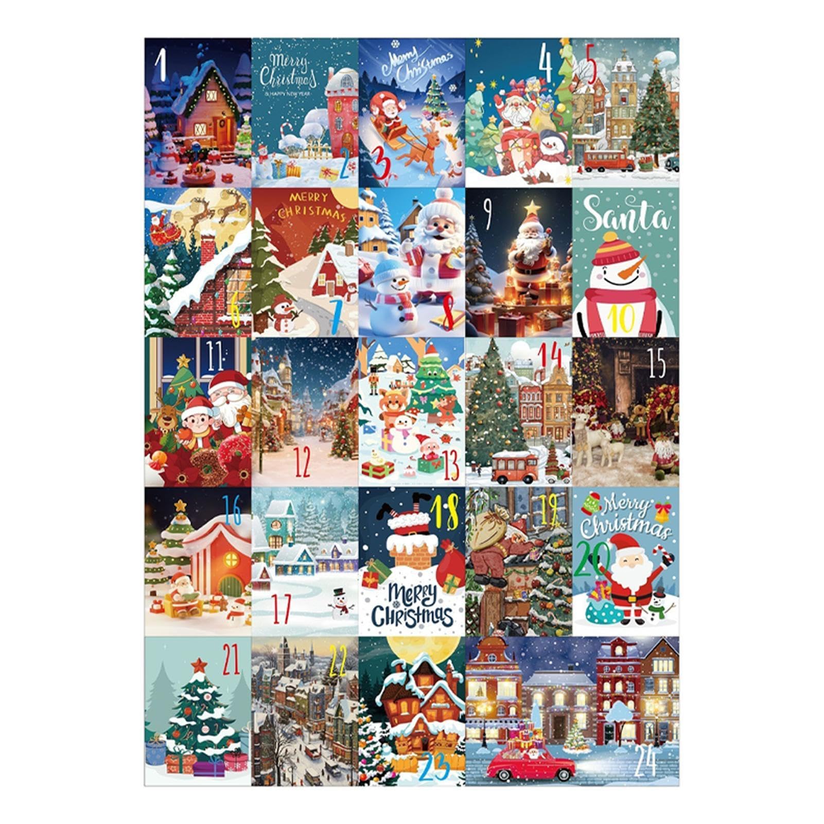 Adventskalender Weihnachten Jigsaw Puzzle, Kalender 'Advent Jigsaw Puzzle 2024,Countdown für Weihnachtskalender | 1000 Teile Puzzle Weihnachtsdekoration für Zuhause für