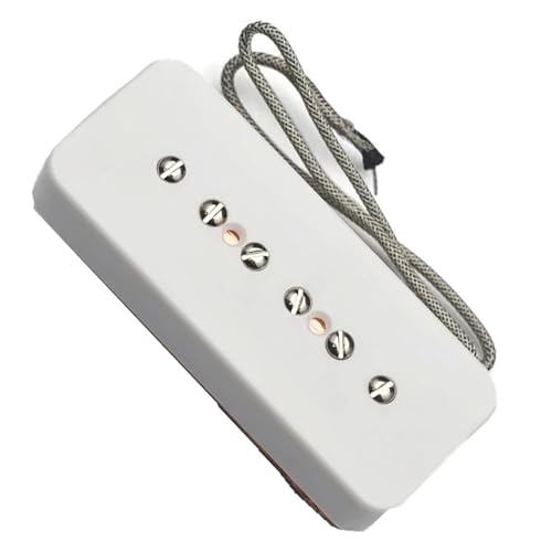 Geräuschloser Tonabnehmer, verstellbare Schrauben, Polstücke für E-Gitarre, Humbucker, weißer Tonabnehmer Single-Coil-Tonabnehmer (Color : Neck)