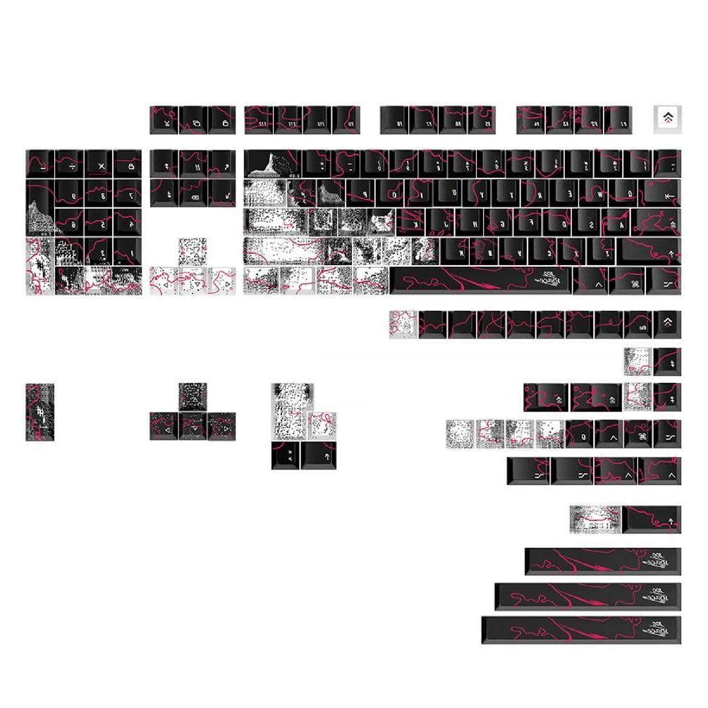 Ranuw 146PCS Themen Tastenkappen PBT CherryHeght Tastenkappen Set Für Mechanische Tastatur Dickes PBT DyeSub Niedliche Tastenkappe Dickes PBT DyeSUB Tastenkappen 146PCS Tastenkappen