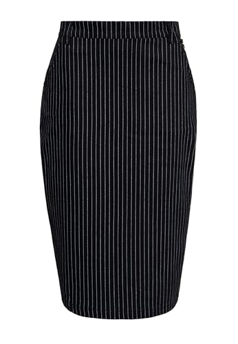 Queen Kerosin Damen Pencil Skirt | Bleistiftrock | Rock | Pinstripe | 50S | Rockabella | Vintage | Retro