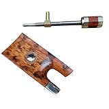 Zubehör Kit für Violine Ebenholz Schlangenholz 4/4 Violine Bogen Frosch Zubehör Geige Ersatz Nick-Silber Montiert(Snakewood)