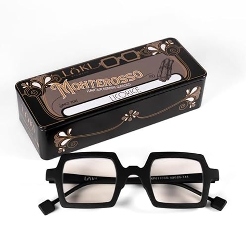 Loki Unisex Monterosso Sonnenbrille, Schwarz