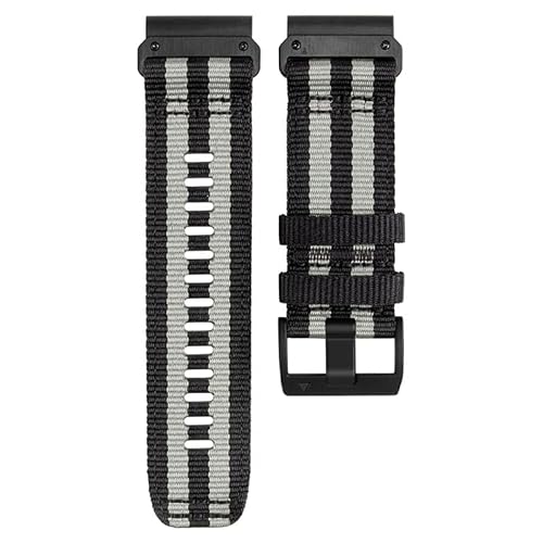 IOTUP 22 x 26 mm Canvas-Armband für Garmin Tactix 7 7Pro Edition Armbänder Armband Fenix 7X 7 6X 6 Pro 5X 5 Plus 3 HR Epix MK2 Uhrenarmband, 22 mm, Achat