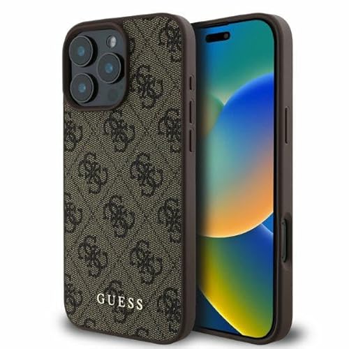 CG Mobile Guess GUHCP16LG4GFBR Hülle für iPhone 16 Pro 6.3" braun hardcase 4G Classic