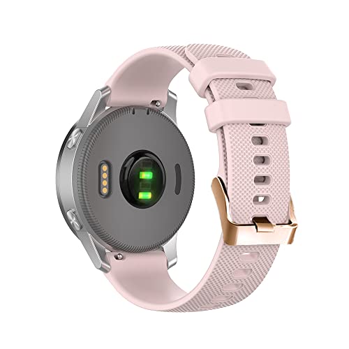 BANDKIT 20 mm Smartwatch-Armband für Garmin Vivoactive 3 Venu SQ Vivomove HR, weiches Silikonband, Forerunner 645M, 245M, 55 Uhrenarmband, For Vivoactive 3, Achat