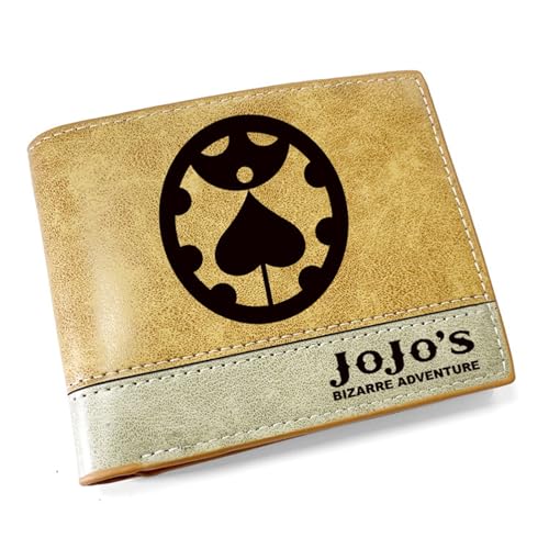 RYNDEX Jo-Jo's Bizar-re Adventu-re Anime Geldbeutel, Schmale Bi-Fold Kleines Portemonnaie, Kunstleder Kreditkartenetui Scheckkartenetui, für Teenager und Junge Mädchen(Color:Multicolor 1)