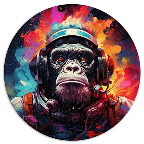 Spielzeug-Puzzle, AFFE-Astronaut, 1000-teiliges Puzzle für Erwachsene, 26,5 x 26,5 Zoll, Puzzle, Lernspiele mit vollständig ineinander greifenden und zufällig geformten Teilen