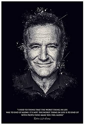 5d Diamond Painting Diamant Bilder FüR Erwachsene Und Kinder Inspirierende Zitate Bilder Robin Williams Bild DIY Kreuzstich Arts Craft Kristall Strass Stickerei 11.8"x15.7"(30x40cm) Kein Rahmen