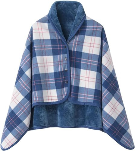 Damen Poncho, Winter Warm Umhang Schal Decke Für Erwachsene Deckenzubehör Für Ältere Patienten Rollstuhlzubehör Beinschutzdecke Winddichte Wärme Rollstuhl Decke Kniedecke (Color : 1, Size : 80x130cm