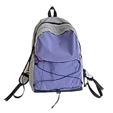 Funktioneller Schulrucksack In Kontrastfarbe Für Schüler Lässiger Rucksack Mit Bungee Kordel Perfekt Für Die Schule Und Den Täglichen Gebrauch