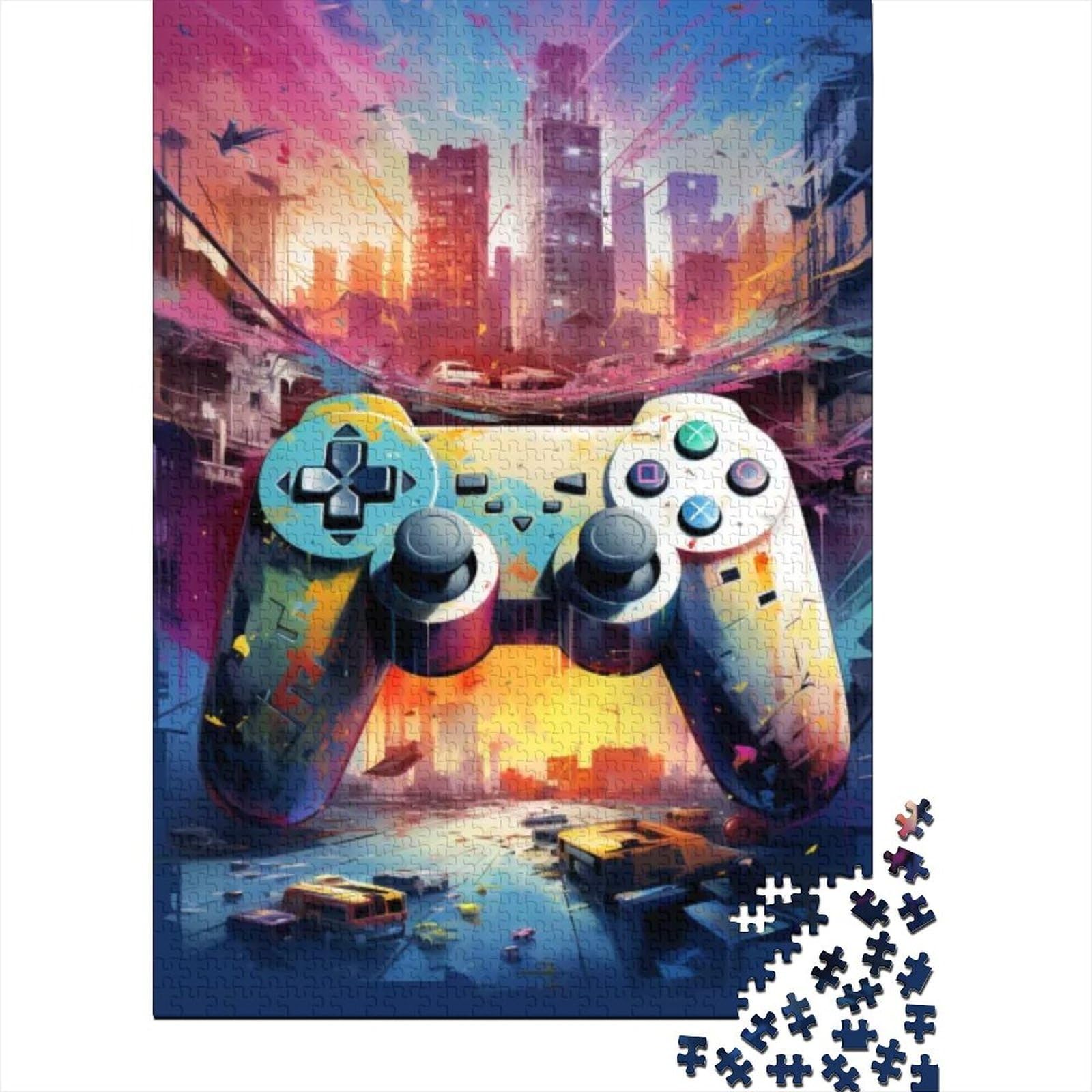 Game Controller-Holzpuzzle für Erwachsene, 500 Teile, für Erwachsene, schwierige Puzzles zum Stressabbau, zum Zeitvertreib zu Hause 20,47x14,96 Zoll