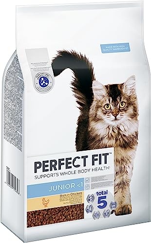 PERFECT FIT Junior Trockenfutter für junge Katzen unter 1 Jahr - Huhn, 7 kg (1 Beutel)