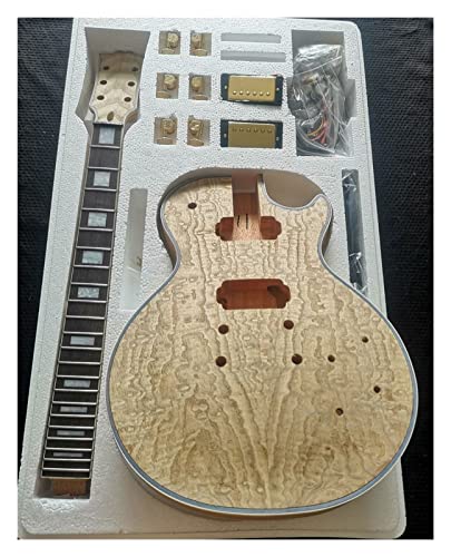 Gitarrenkorpus unfertig DIY.E- Gitarrenset Zubehör Furnier Mahagoni Massivholzkörper (Color : 9)