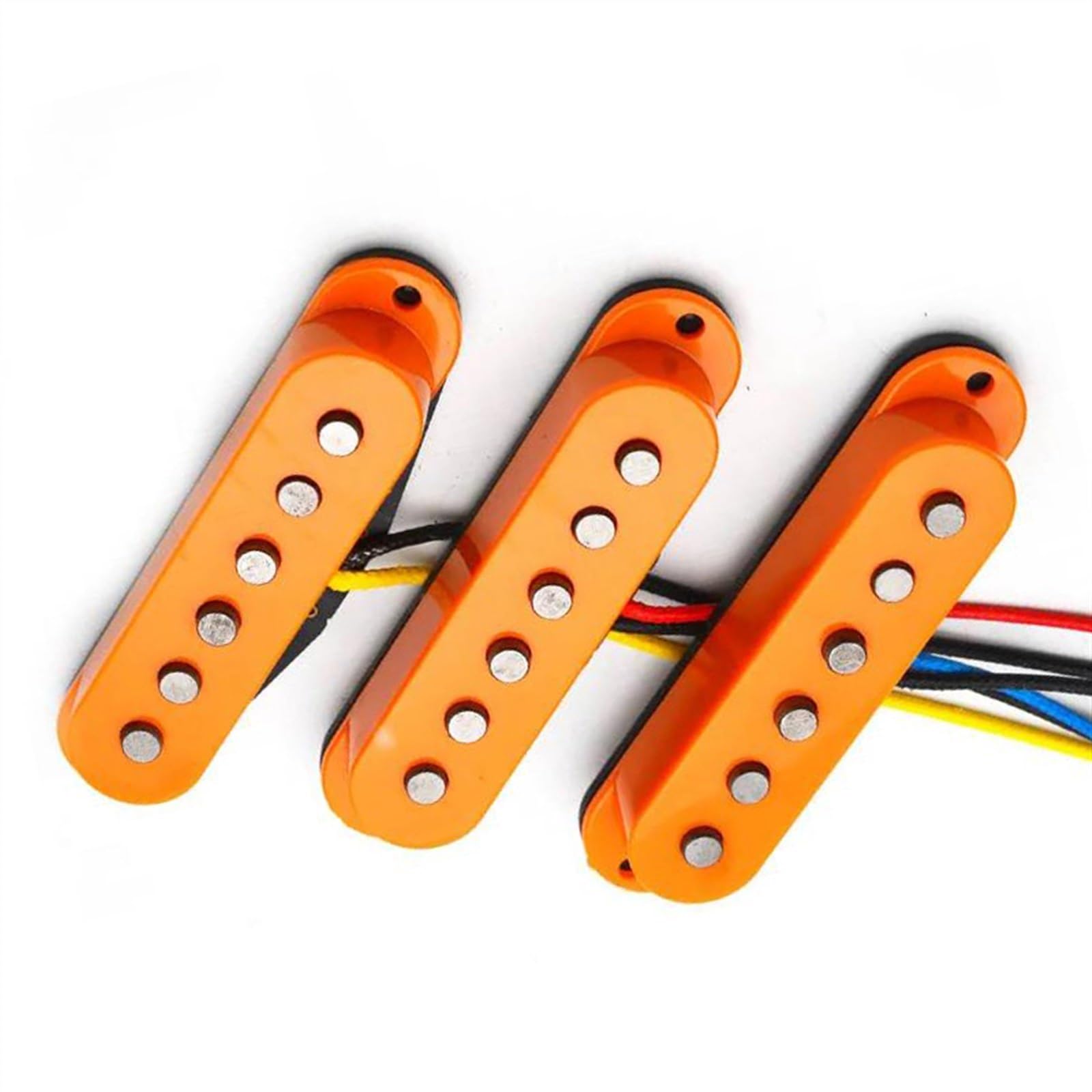 1 Set Orange Single Coil Fiber Bobbin Pickup E-gitarre Pickup Schwarz Fiber Bobbin Single-Coil-Tonabnehmer