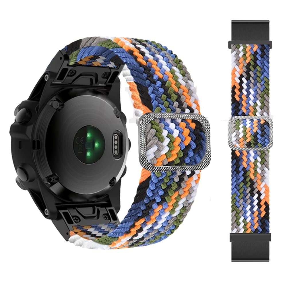 OPKDE Loop Nylon-Uhrenarmband mit Schnellverschluss für Garmin Fenix 6 6X Pro 5X 5 Plus 3HR Fenix 7X 7 Forerunner 935 MK2 Uhrenarmband, 26mm Fenix 6X 6X Pro, Achat