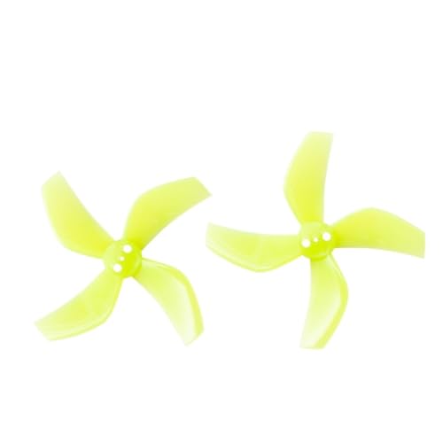 LSFWJP for GEMFAN 4Pairs 8Pcs D51 2020 2x2x4 2 Zoll 50,3mm 4-Blatt PC Propeller 1,5mm for RC FPV Racing Freestyle Tinywhoop BETA85X Drone (Color : Clear Yellow)