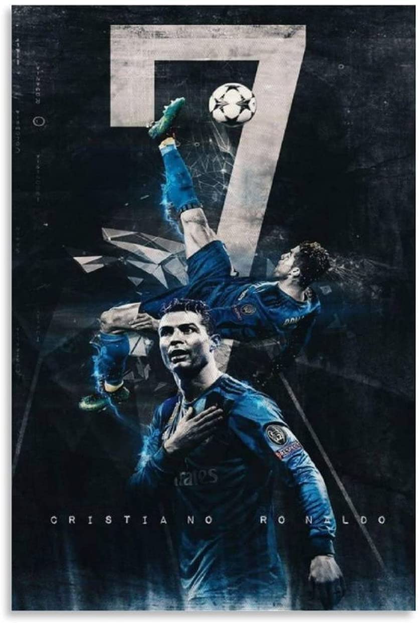 5d Diamond Painting Diamant Bilder FüR Erwachsene Und Kinder Fußballposter Cristiano Ronaldo CR7 5 Poster DIY Kreuzstich Arts Craft Kristall Strass Stickerei 11.8"x15.7"(30x40cm) Kein Rahmen