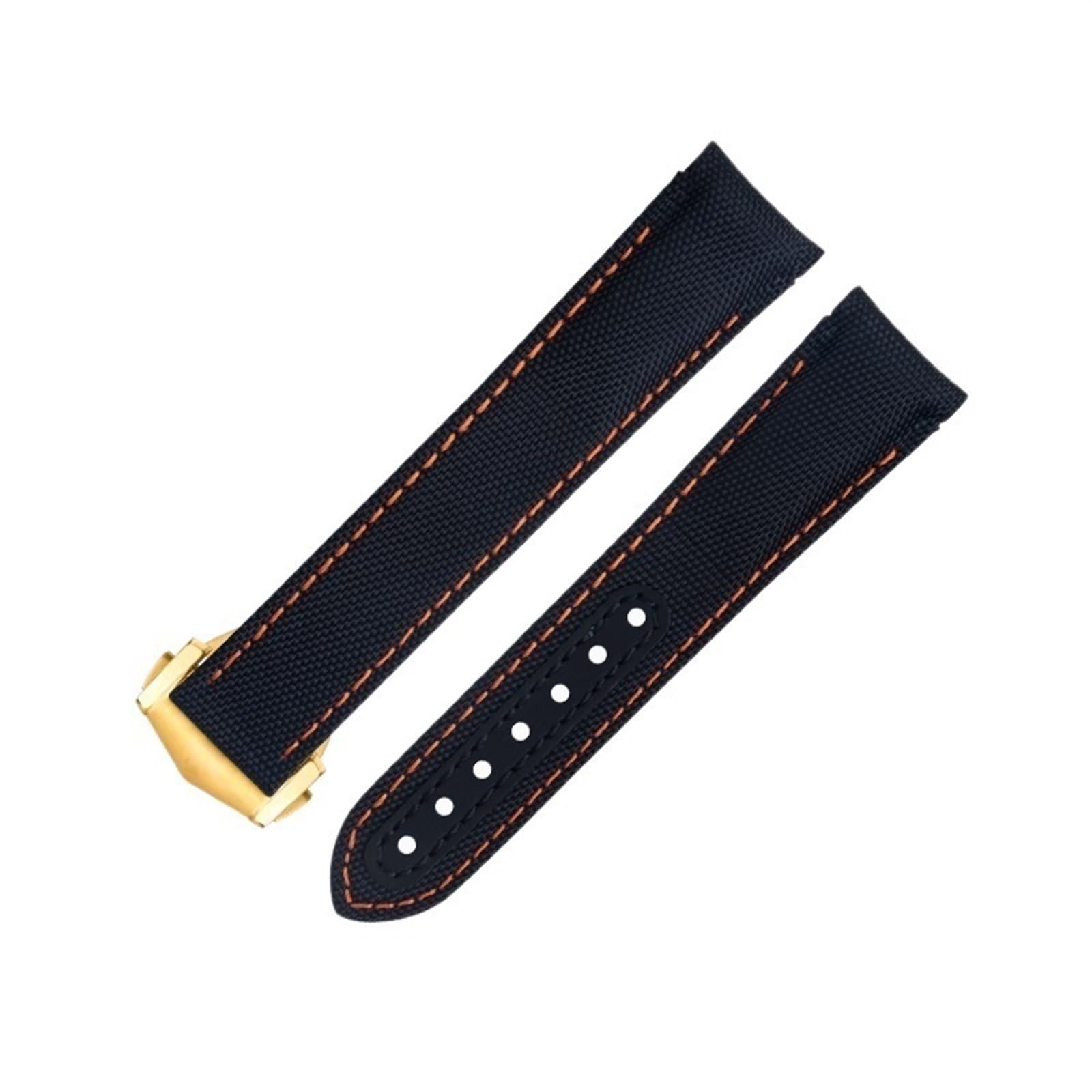 IOTUP Uhrenarmband aus Nylongewebe, 20 mm, passend für Omega-Armband für AT150 Seamaster 300 Planet Ocean De Ville Speedmaster Uhrenarmband mit gebogenem Ende, Weiß, 20 mm, Achat