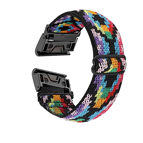 OPKDE 26 mm Schlaufe Nylon Quick Easy Fit Armband für Garmin Fenix 7X Watch Band Fenix 6X Pro 5X Plus/TACTIX DELTA/MK2i MK2 Armband, For Fenix 7X, Achat