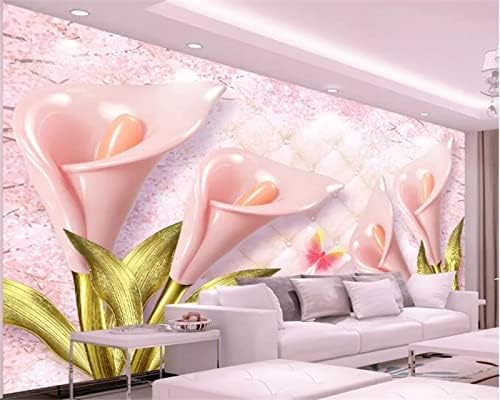 Calla Lilie Geprägte Rose 3D Tapeten Wanddekoration Fototapete Sofas Wohnzimmer Wandbild Schlafzimmer-300cm×210cm