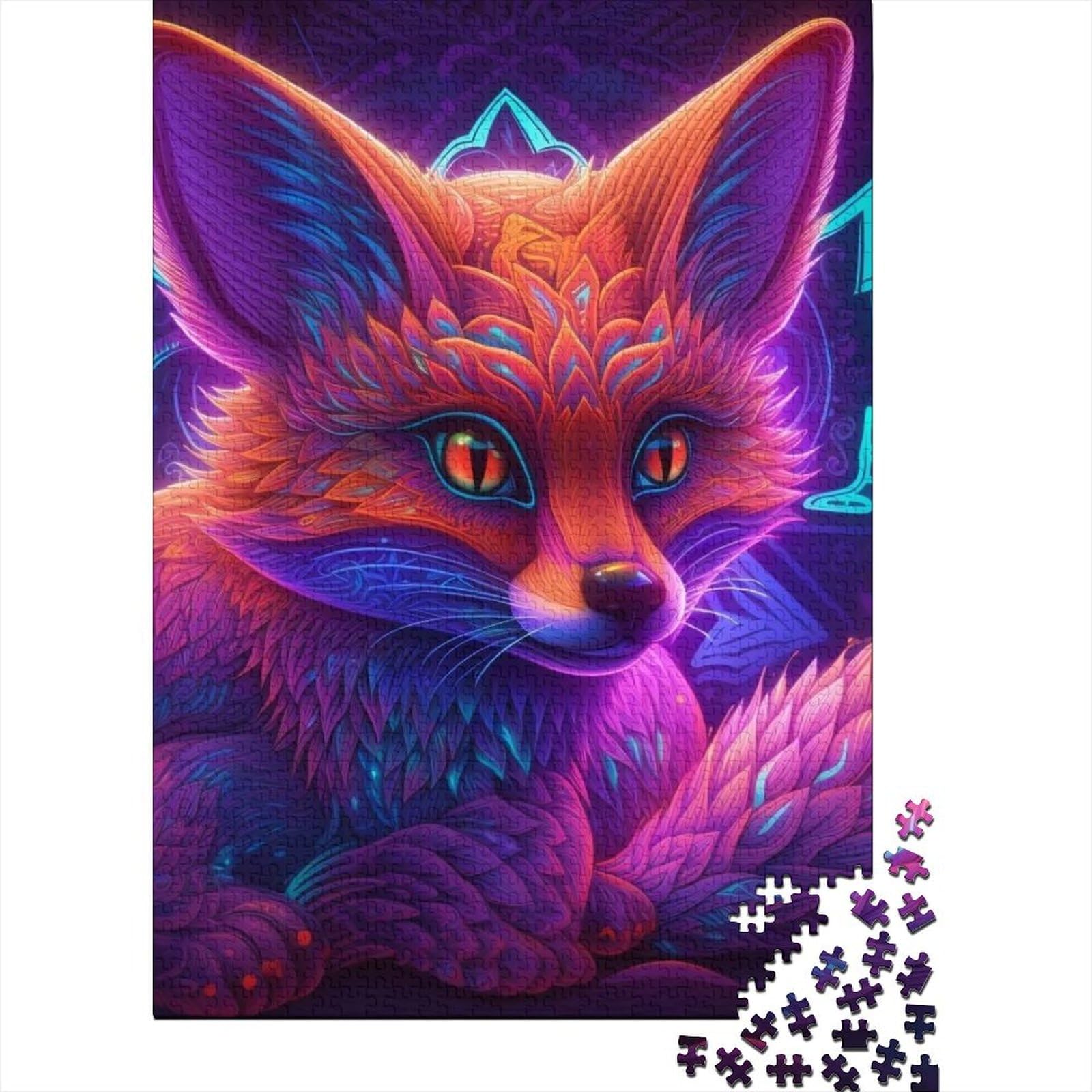 Art Fox Puzzles Puzzles für Erwachsene und Teenager, 500 große Teile, Puzzle für Erwachsene, Lernspiel, Herausforderungsspielzeug, 52 x 38 cm