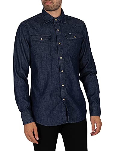 G-STAR RAW Herren 3301 Slim Shirt Jeanshemd, Blau (gespült 082), X-Large (Herstellergröße:XL)