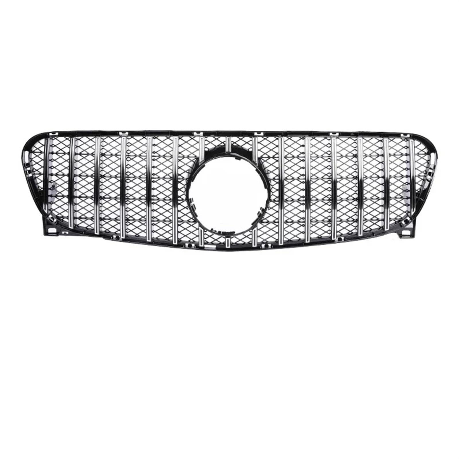 Frontgrills Für Benz Für GLA Klasse X156 GLA200 GLA250 2013-2019 GTR Stil Schwarz/Silber Auto Front Racing Grille Stoßstange Grill Front Bumper Grille(13-15 GT Silver)