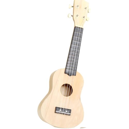 Mini-Musikinstrument-Ornamente Ukulele-Set, 2 Mini-Zubehör, Musikinstrument, niedliche Dekoration, tragbar, Kunsthandwerk, für Tragen, einzigartige Miniatur, 7,6 cm, Ukulele, für Selbermachen aus Holz