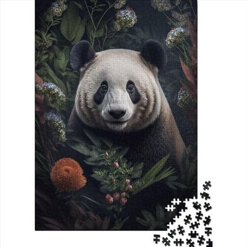 1000-teiliges Puzzle für Erwachsene und Teenager, Panda-Puzzle für Erwachsene und Teenager, Holzpuzzle für Erwachsene und Teenager (Größe: 75 x 50 cm)