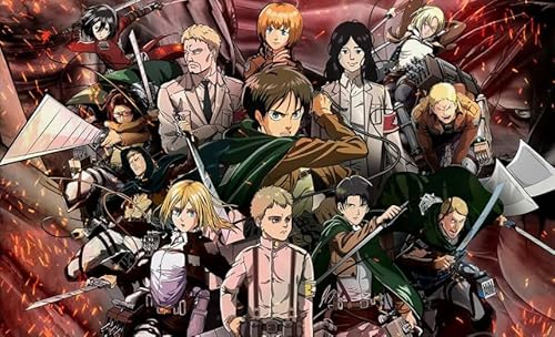 HfmQuisutron Jigsaw Puzzle 1000 Teile Abenteuer Anime Eren.Jaeger Poster Holzpuzzle Home Stressabbau Spiel De69Zh