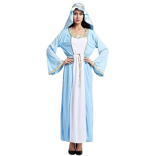 HDKEAN Halloween-Kostüm für Damen und Herren, arabisches Kostüm, Mittlerer Osten, Dubai-Kleidung, Kopfschmuck, langer Robe, Schleier, bauchfreies Top, Hose, Cosplay-Outfits, Halloween-Kostüm