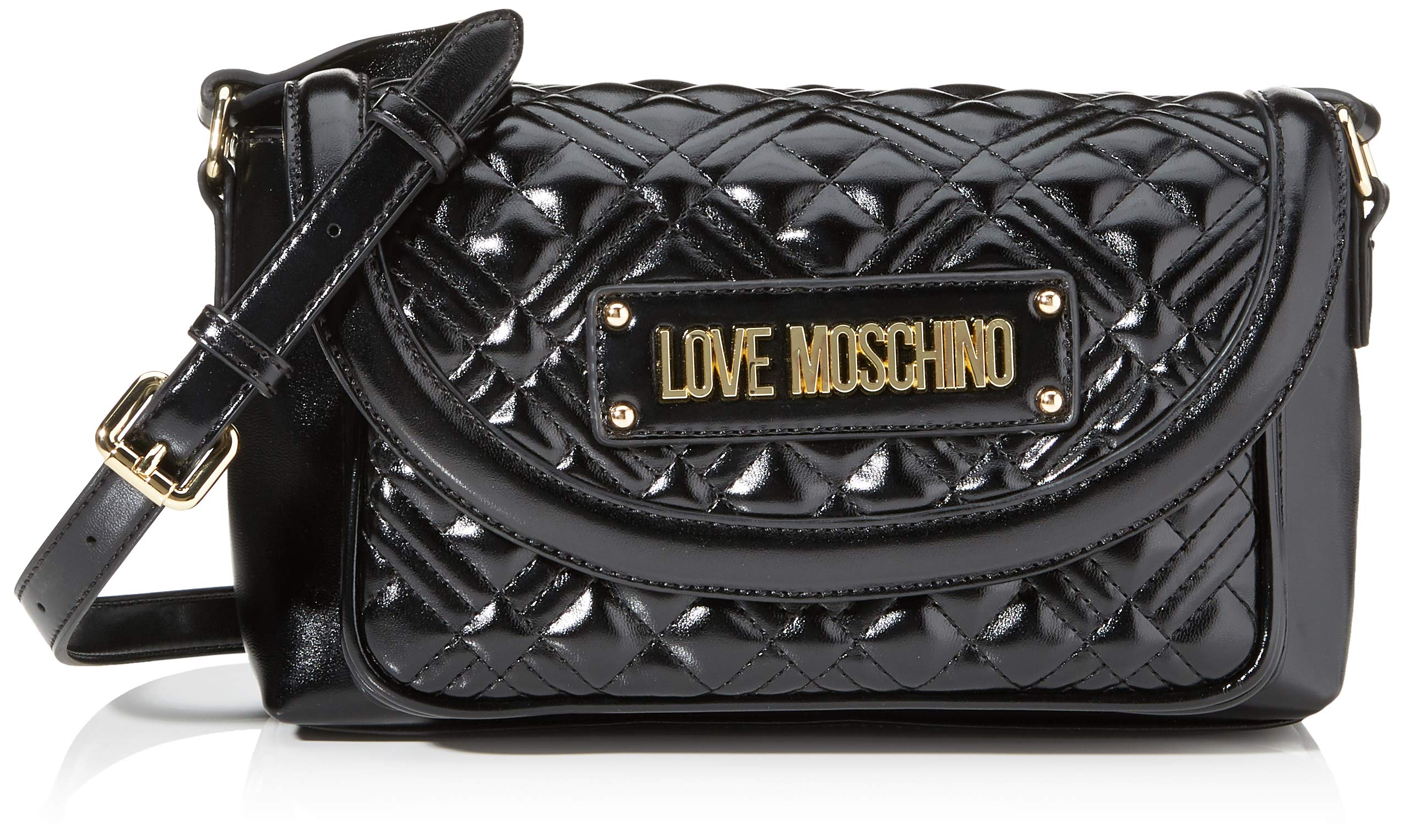 Love Moschino Damen BORSA Quilted Nappa PU Damentasche, Schwarz