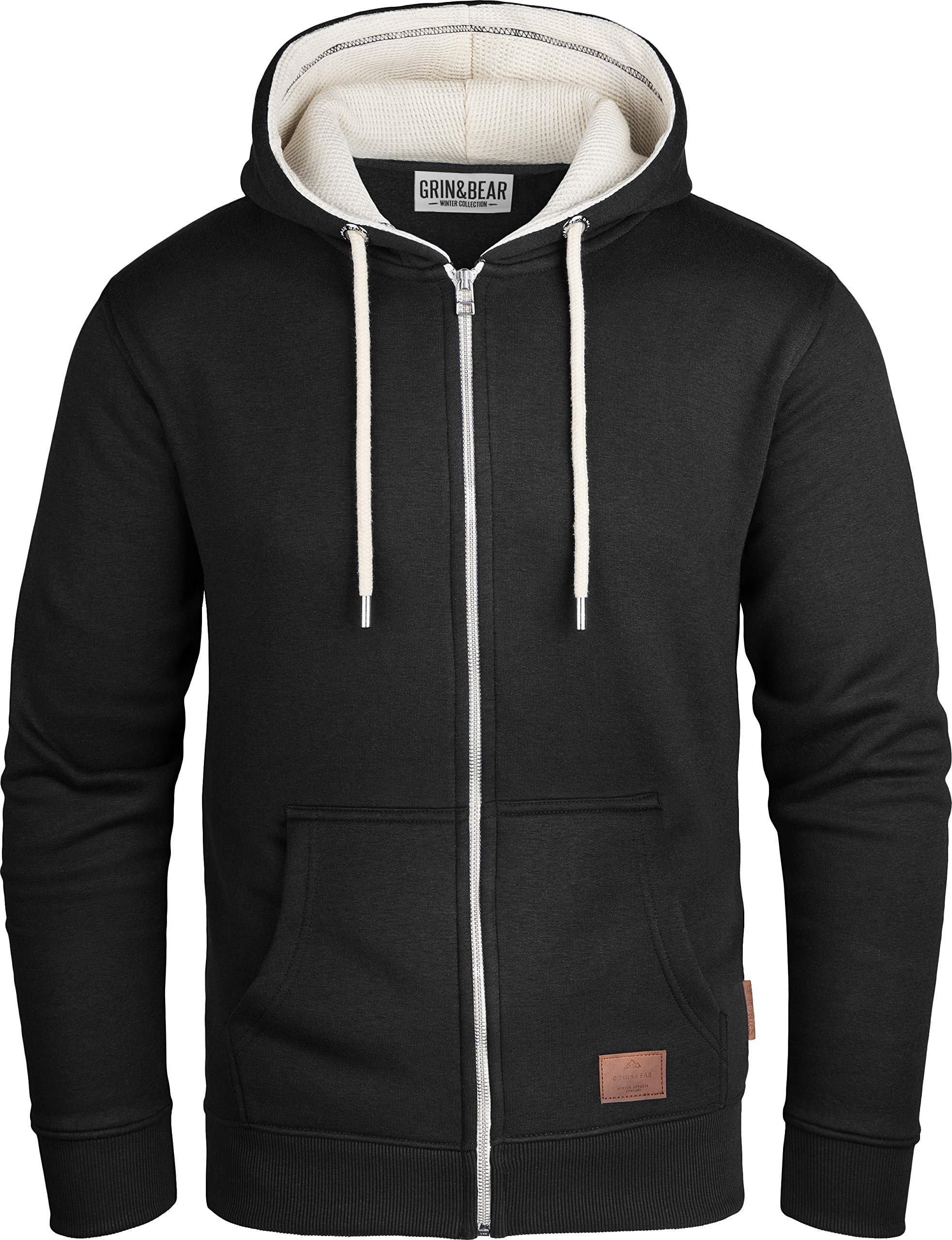 Grin&Bear Herren Kapuzenjacke schwarz, XL, GEC491