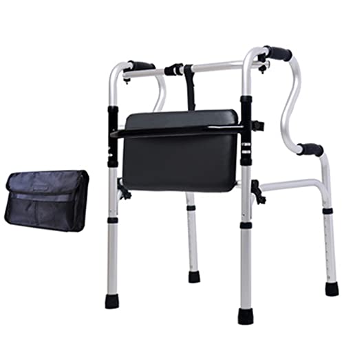 Rollator Walker Mit Sitz,Aufbewahrungstasche Und Langlebigem,leichtem,faltbarem,verstellbarem,leichtem Standard-Walker,passend Für Senioren