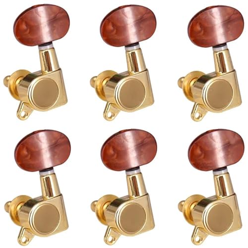 Strings Tuning Pegs Mechaniken Für Gitarre 6er-Pack Gitarren-Stimmwirbel, geschlossene, verriegelbare Stimmwirbel für elektrische Akustikgitarre (Color : 4)